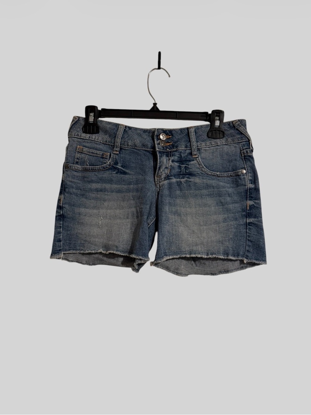 Decree Women's Distressed Denim Shorts - Blue Wash